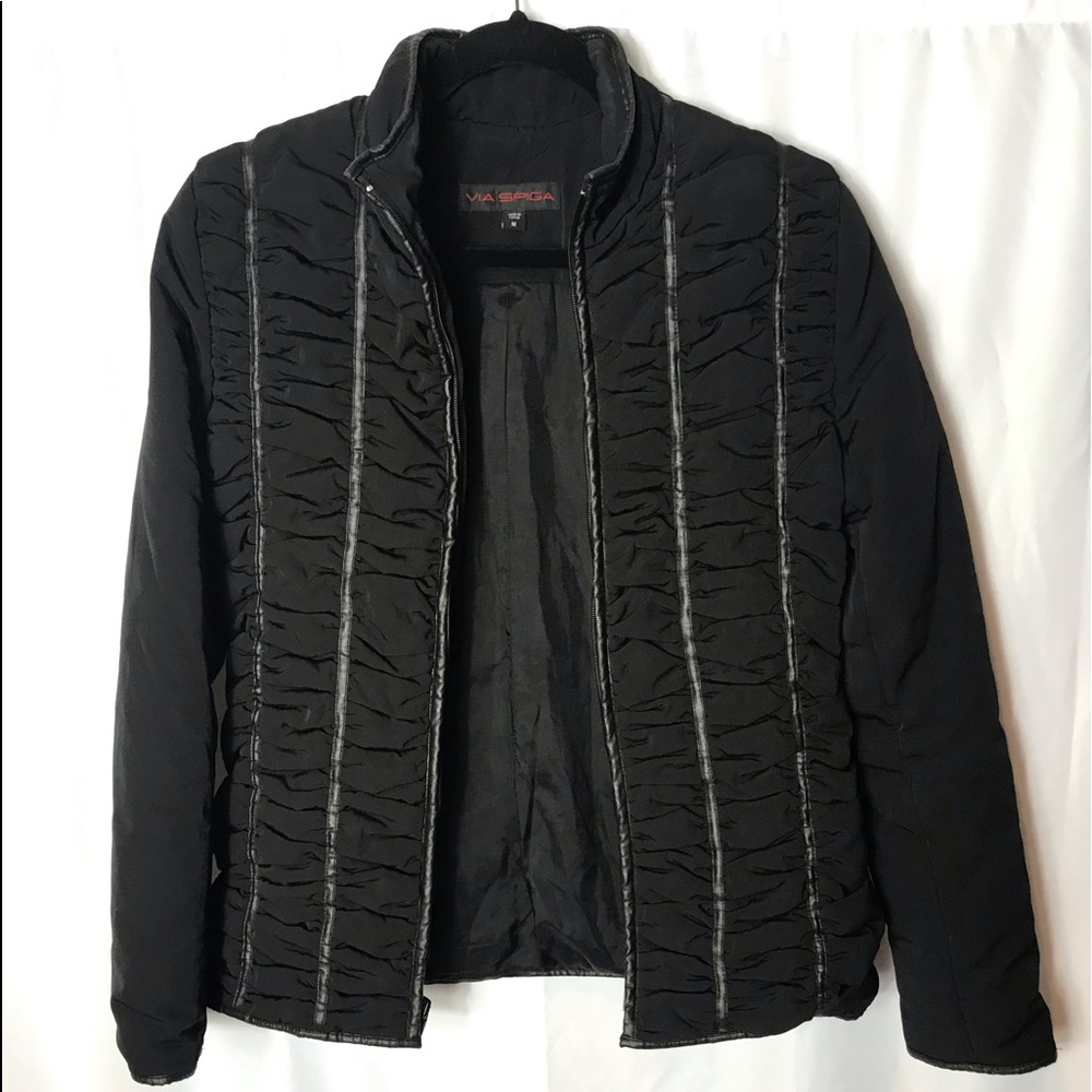 Black via spiga zip jacket